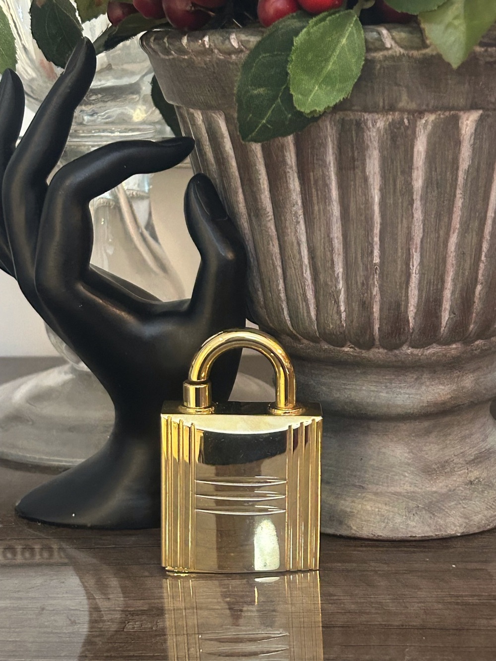 Hermès Fragrance Padlock Gold Color